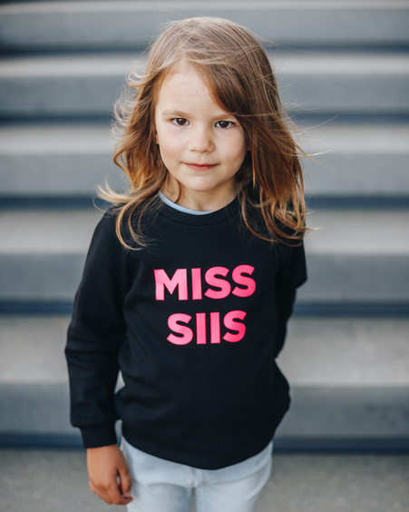 MISS SIIS KIDS SWEATSHIRT BLACK