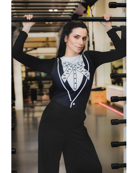 TD BOW SUIT BLOUSE